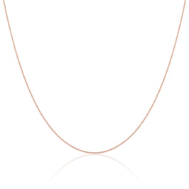 Chaîne gourmette en argent sterling plaqué or rose, taille diamant, 35 à 81 cm