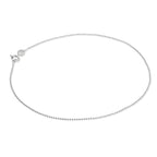Chaîne de cheville en argent sterling avec perles de 1 mm