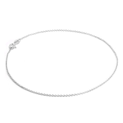 Bracelet de cheville en argent sterling fin de 25 cm avec chaîne à trace
