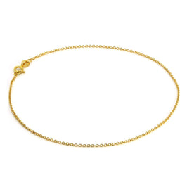 Bracelet de cheville en argent sterling plaqué or avec chaîne fine