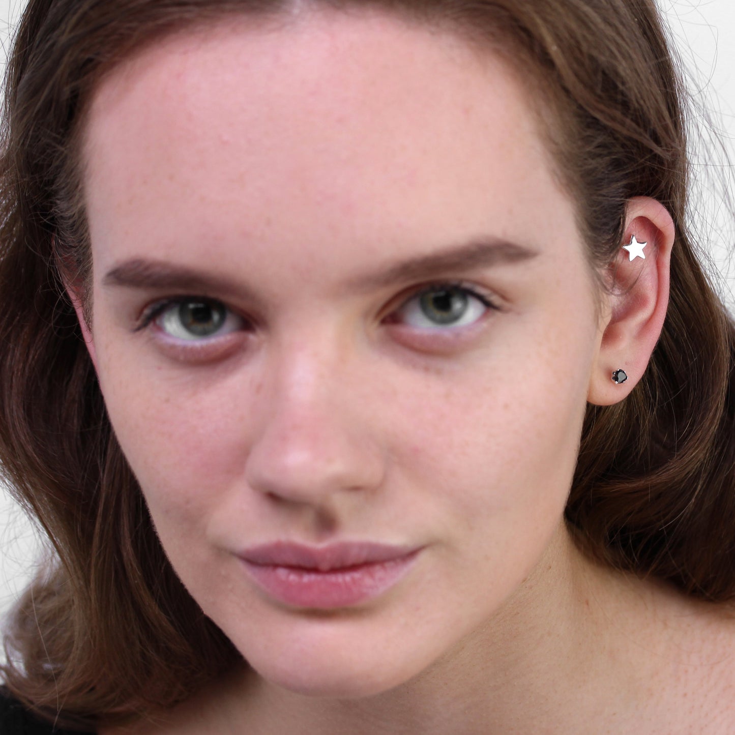 Boucles d'oreilles à tige en argent sterling en forme d'étoile