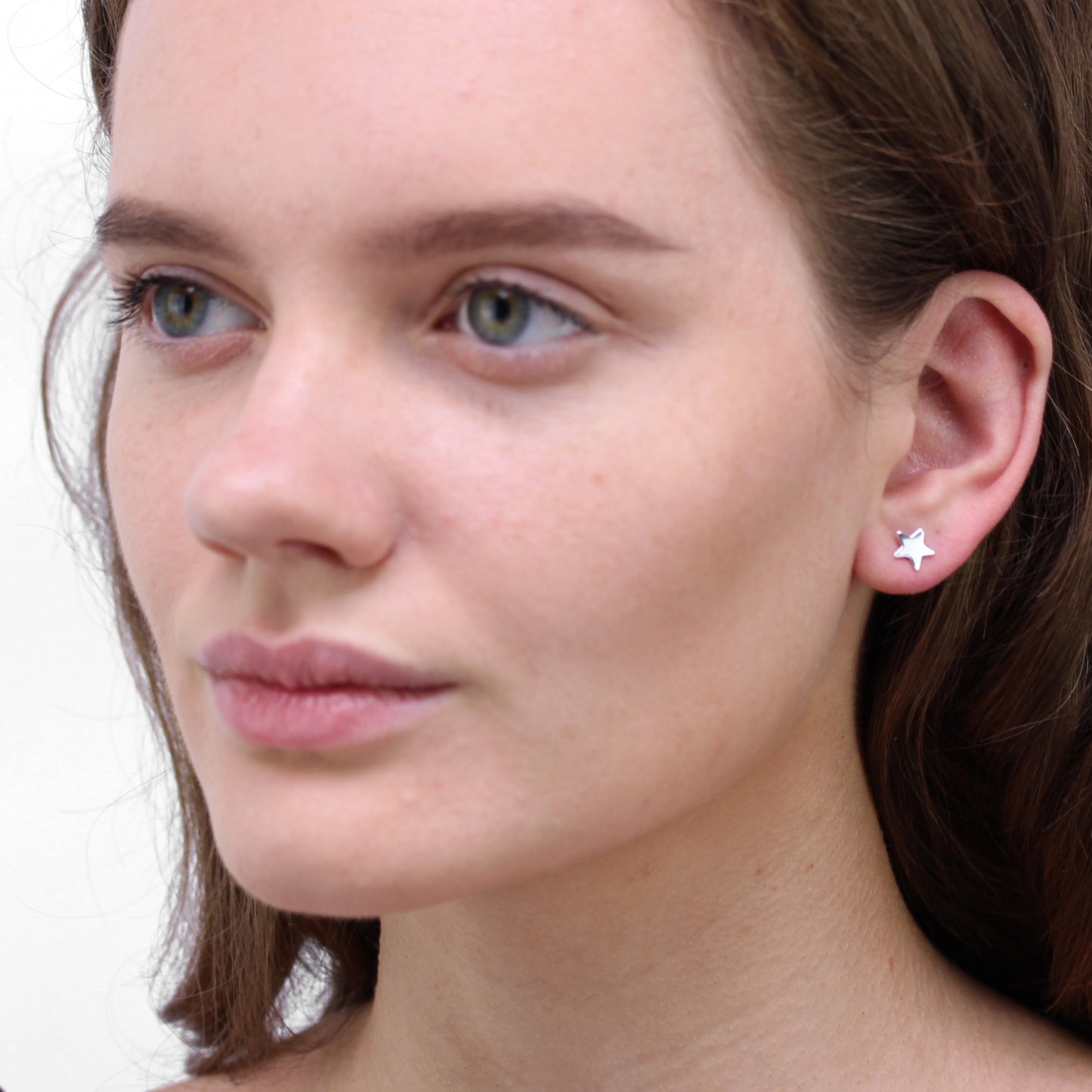 Boucles d'oreilles à tige en argent sterling en forme d'étoile