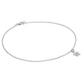 Bracelet de cheville étoile en argent sterling et cristaux CZ incrustés