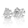 Boucles d'oreilles à tige en argent sterling en forme de flocon de neige
