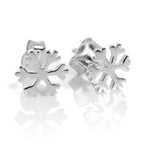 Boucles d'oreilles à tige en argent sterling en forme de flocon de neige