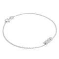 Bracelet triple boule de neige en argent sterling de 18 cm