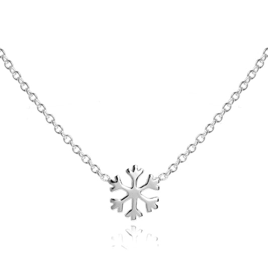 Collier flocon de neige en argent sterling de 45 cm