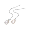 Boucles d'oreilles à enfiler en argent sterling et perles d'eau douce de 6 mm