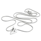 Collier triangle ouvert en argent sterling sur chaîne queue de renard