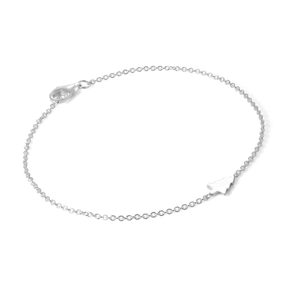 Bracelet sapin de Noël en argent sterling fin