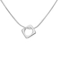 Collier fin avec pendentif carré en argent sterling