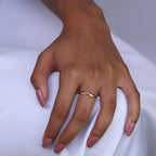 Bague d'orteil midi en argent sterling plaqué or rose avec oreilles de chat