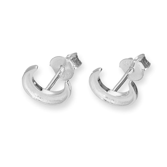 Boucles d'oreilles à tige en argent sterling en forme de croissant de lune