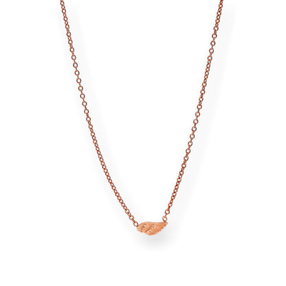 Collier aile en argent sterling plaqué or rose
