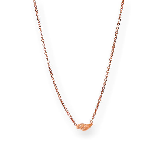 Collier aile en argent sterling plaqué or rose