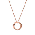 Collier pendentif pentagone en argent sterling plaqué or rose de 40 à 55 cm
