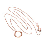 Collier pendentif pentagone en argent sterling plaqué or rose de 40 à 55 cm
