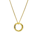 Collier pendentif pentagone en argent sterling plaqué or 40 à 55 cm