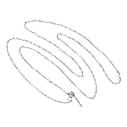 Collier ras du cou réglable en argent sterling avec chaîne Belcher de 50 cm et fermoir coulissant à perles