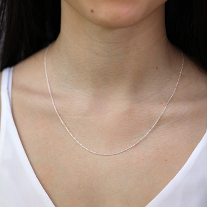 Collier ras du cou réglable en argent sterling avec chaîne Belcher de 50 cm et fermoir coulissant à perles