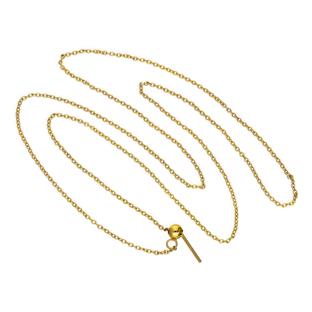 Collier ras du cou réglable en argent sterling plaqué or avec chaîne Belcher de 50 cm et fermoir coulissant à perles