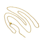 Collier ras du cou réglable en argent sterling plaqué or avec chaîne Belcher de 50 cm et fermoir coulissant à perles