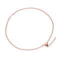 Bracelet chaîne Belcher en argent sterling plaqué or rose de 18 cm avec fermoir coulissant à perles