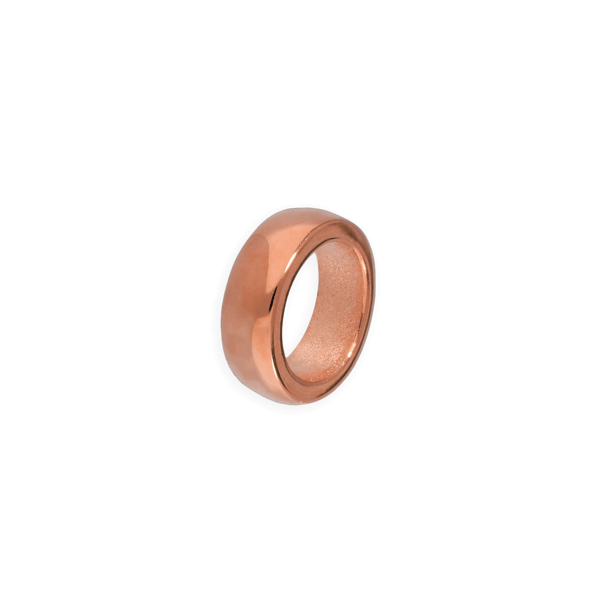 Perle ronde polie unie en argent sterling plaqué or rose de 2 mm