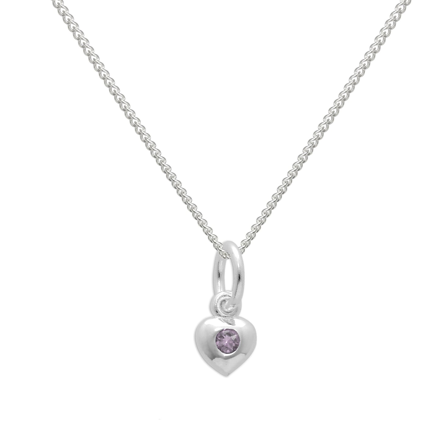 Collier en argent sterling et cristal Alexandrite CZ, pierre de naissance de juin, cœur