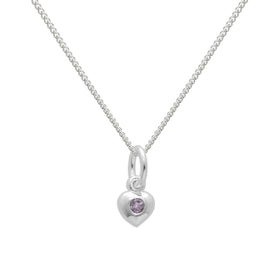 Collier en argent sterling et cristal Alexandrite CZ, pierre de naissance de juin, cœur