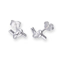 Boucles d'oreilles à tige en argent sterling avec corde nouée