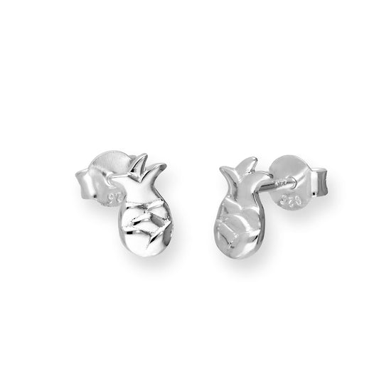 Boucles d'oreilles à tige en argent sterling en forme d'ananas