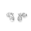 Boucles d'oreilles à tige en argent sterling en forme d'ananas