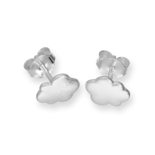 Boucles d'oreilles à tige en argent sterling avec nuage givré