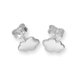 Boucles d'oreilles à tige en argent sterling avec nuage givré