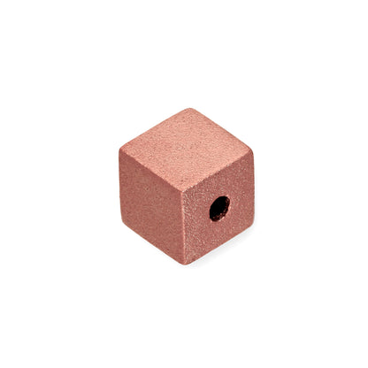 Breloque cube givré en or rose 9 carats