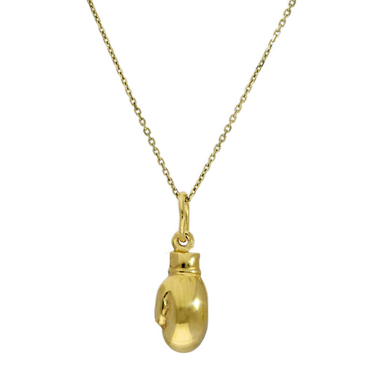 Collier pendentif gant de boxe en or 9 carats de 40 à 50 cm
