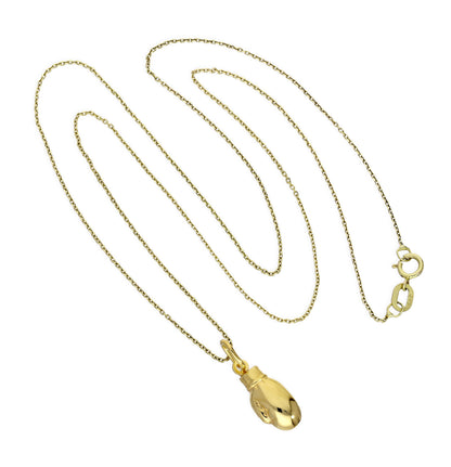 Collier pendentif gant de boxe en or 9 carats de 40 à 50 cm