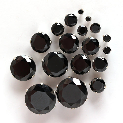 Boucles d'oreilles à tige rondes en argent sterling et oxyde de zirconium