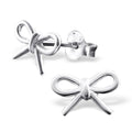 Boucles d'oreilles à tige en argent sterling avec joli nœud
