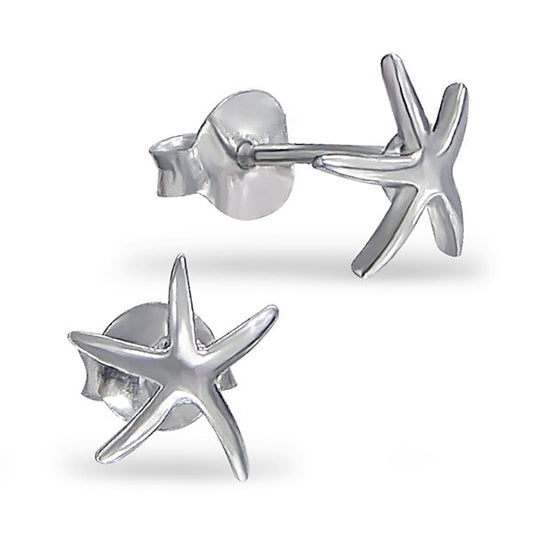 Boucles d'oreilles à tige en argent sterling en forme d'étoile de mer
