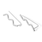 Boucles d'oreilles à tige ondulées en argent sterling