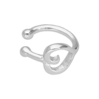 Faux anneau de nez en forme de cœur en argent sterling 20Ga