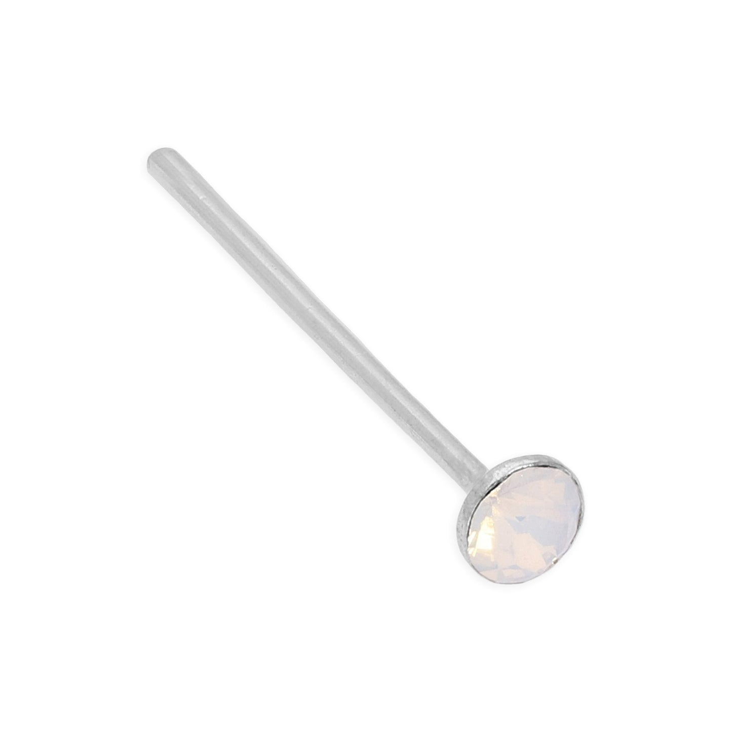 Piercings de nez en argent sterling et cristal CZ rond de 2 mm, calibre 24, courbés pour s'adapter - Couleurs mélangées