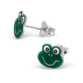 Boucles d'oreilles à tige en argent sterling en forme de grenouille