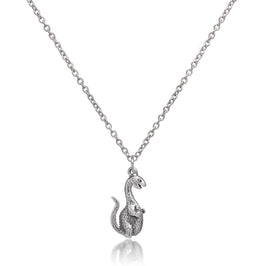 Collier dinosaure joyeux en argent sterling