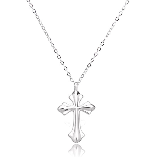 Pendentif grande croix en argent sterling