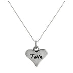 Collier avec pendentif en argent sterling et deux cœurs de 35 à 55 cm