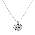 Collier pendentif cœur de mariée en argent sterling de 35 à 55 cm