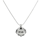 Collier pendentif cœur de mariée en argent sterling de 35 à 55 cm